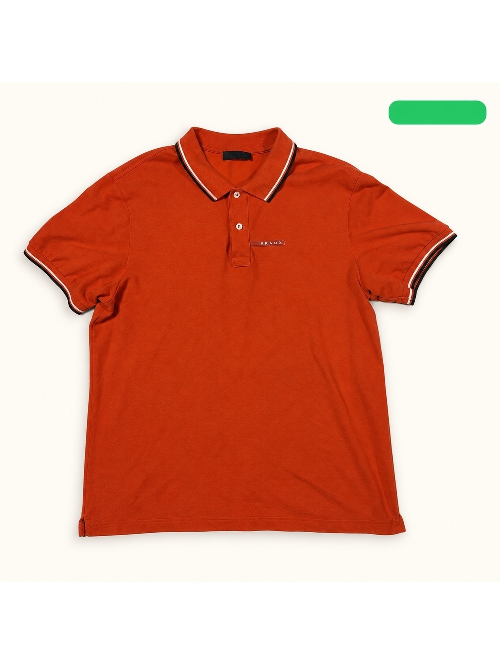 Prada Orange Polo Shirt Size L
